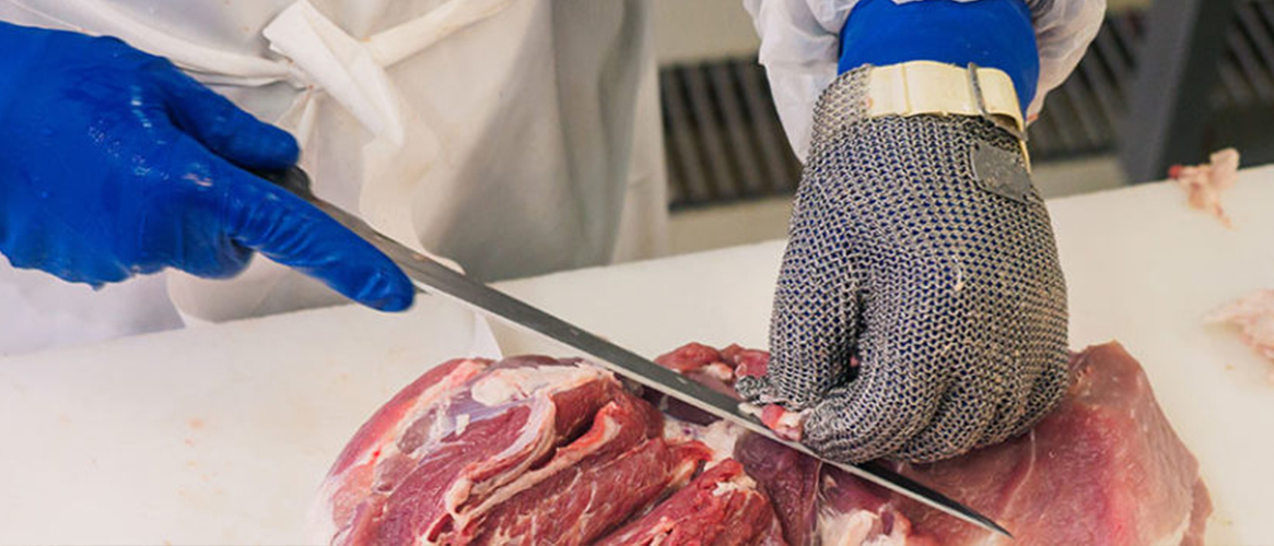 safely cutting meat